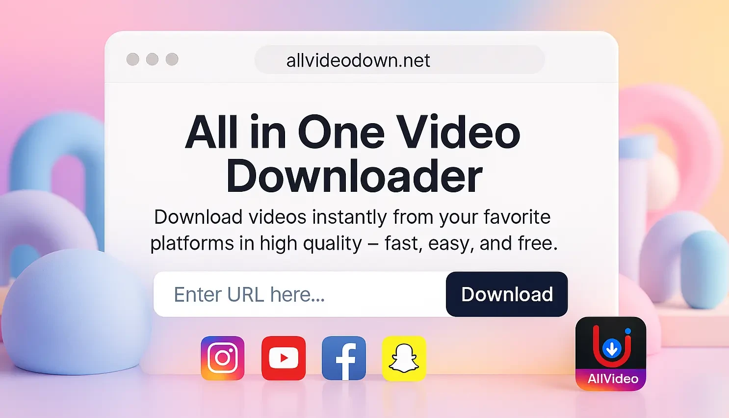 AllVideoDown – Download Videos from All Social Media 